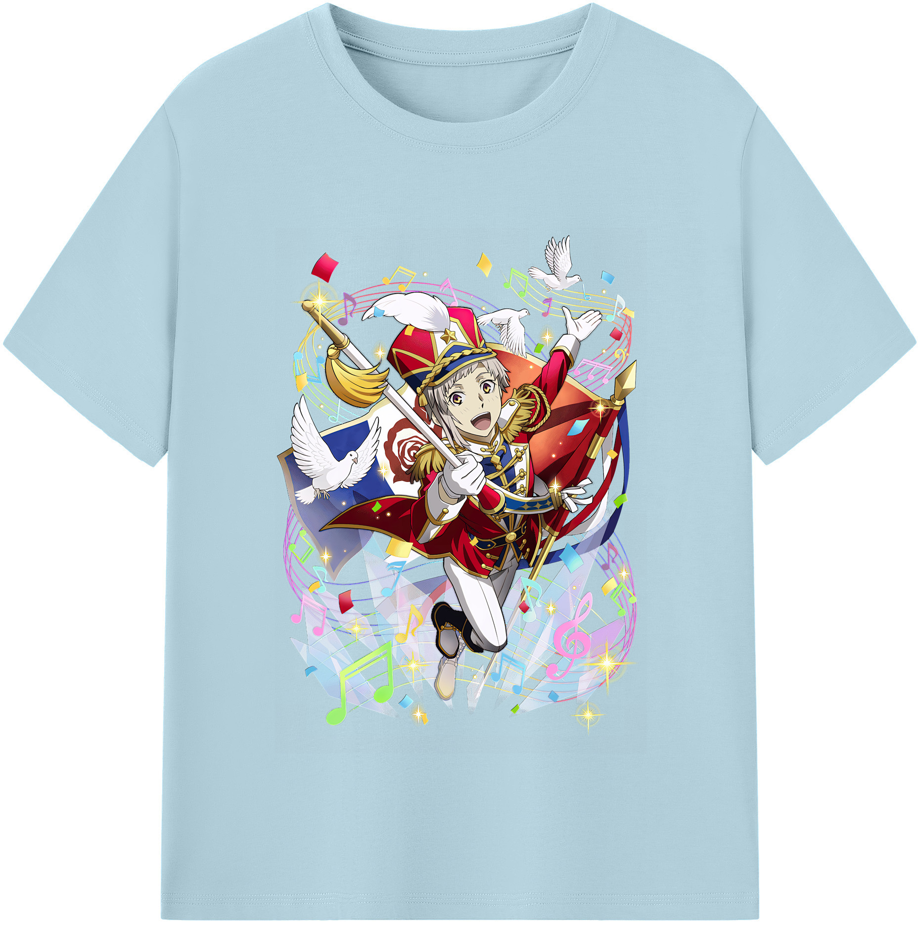 （画像用） 文豪ストレイドッグス Bungo Stray Dogs 綿100％半袖Tシャツ（フロントプリント）